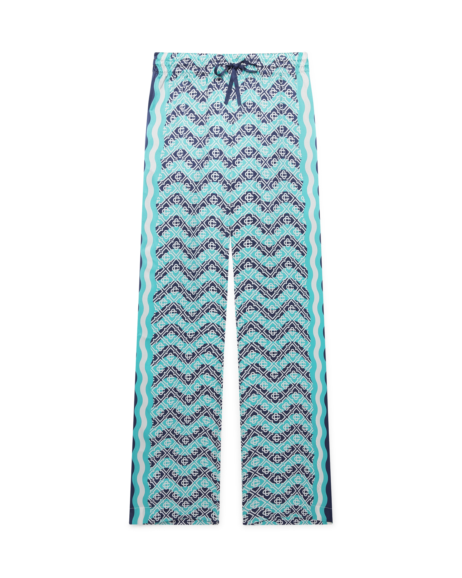 Monogram Wave Silk Trousers