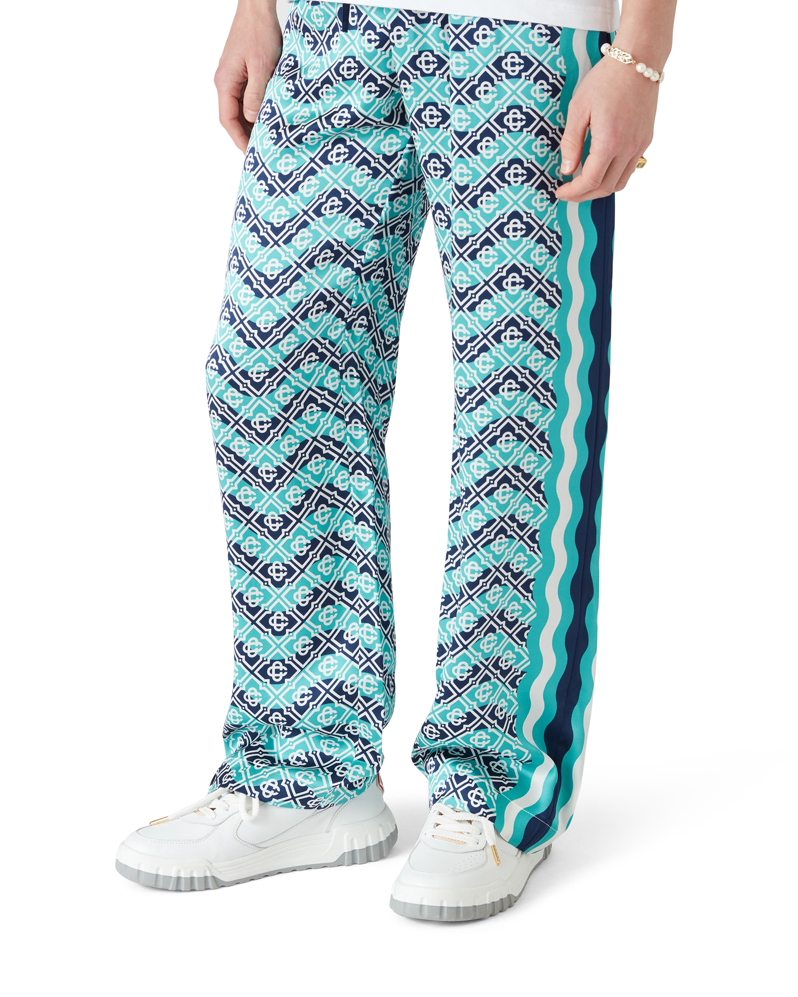 Monogram Wave Silk Trousers - 图片 4