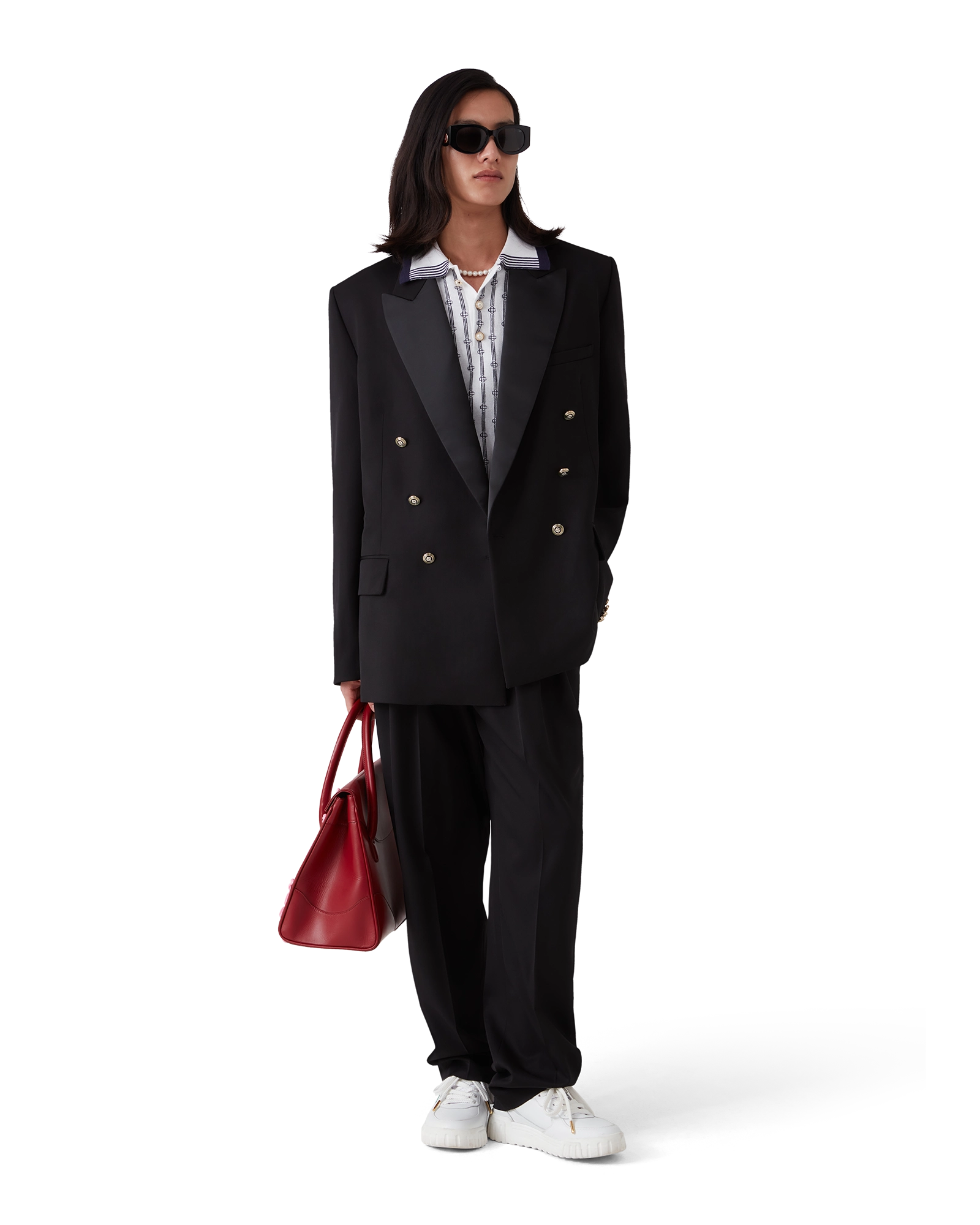 Wool Five Pleat Tailored Trousers - 图片 2