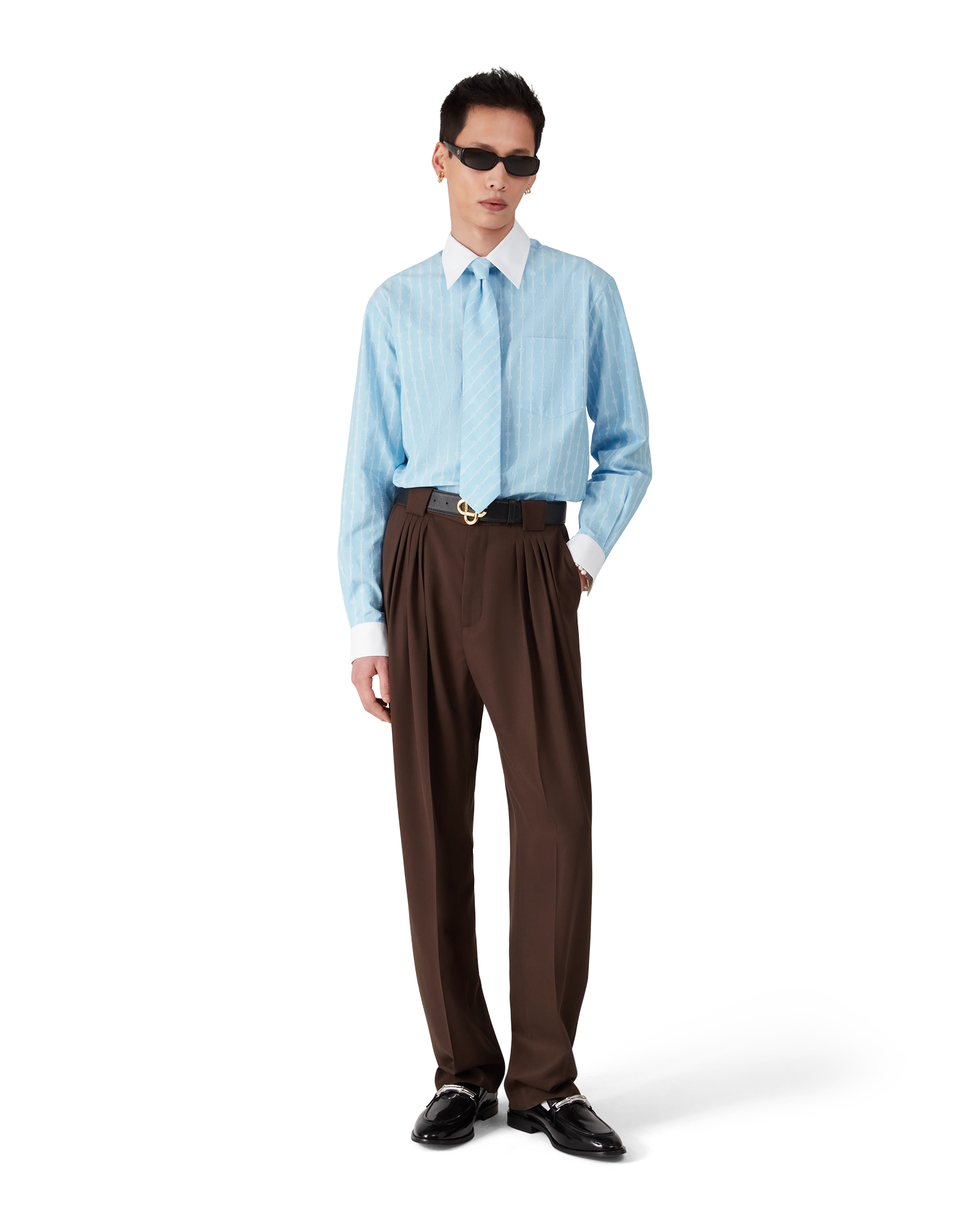 Wool Five Pleat Trousers - 图片 2
