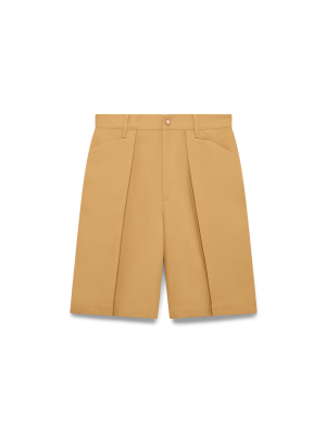 Wool Pleated Shorts