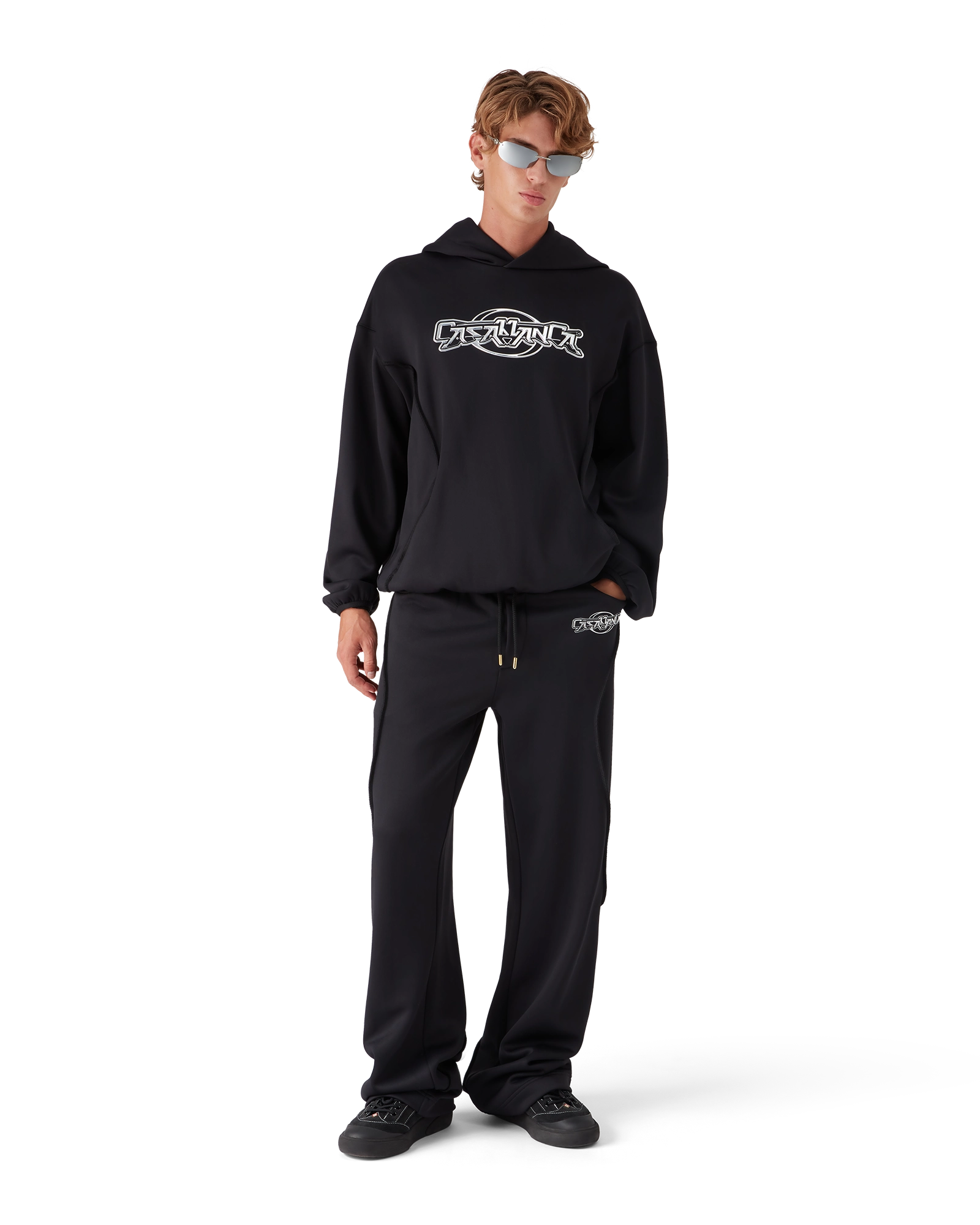 Oversized Panelled Hooded Sweatshirt - 图片 2