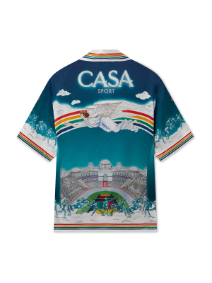 La Déesse Du Stade Short Sleeve Silk Shirt