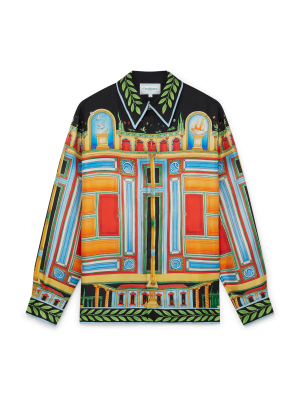 Le Palais En Fleur Long Sleeve Silk Shirt