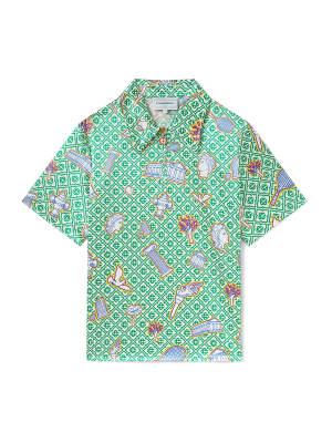 Greek Icons Short Sleeve Quarter Zip Shirt