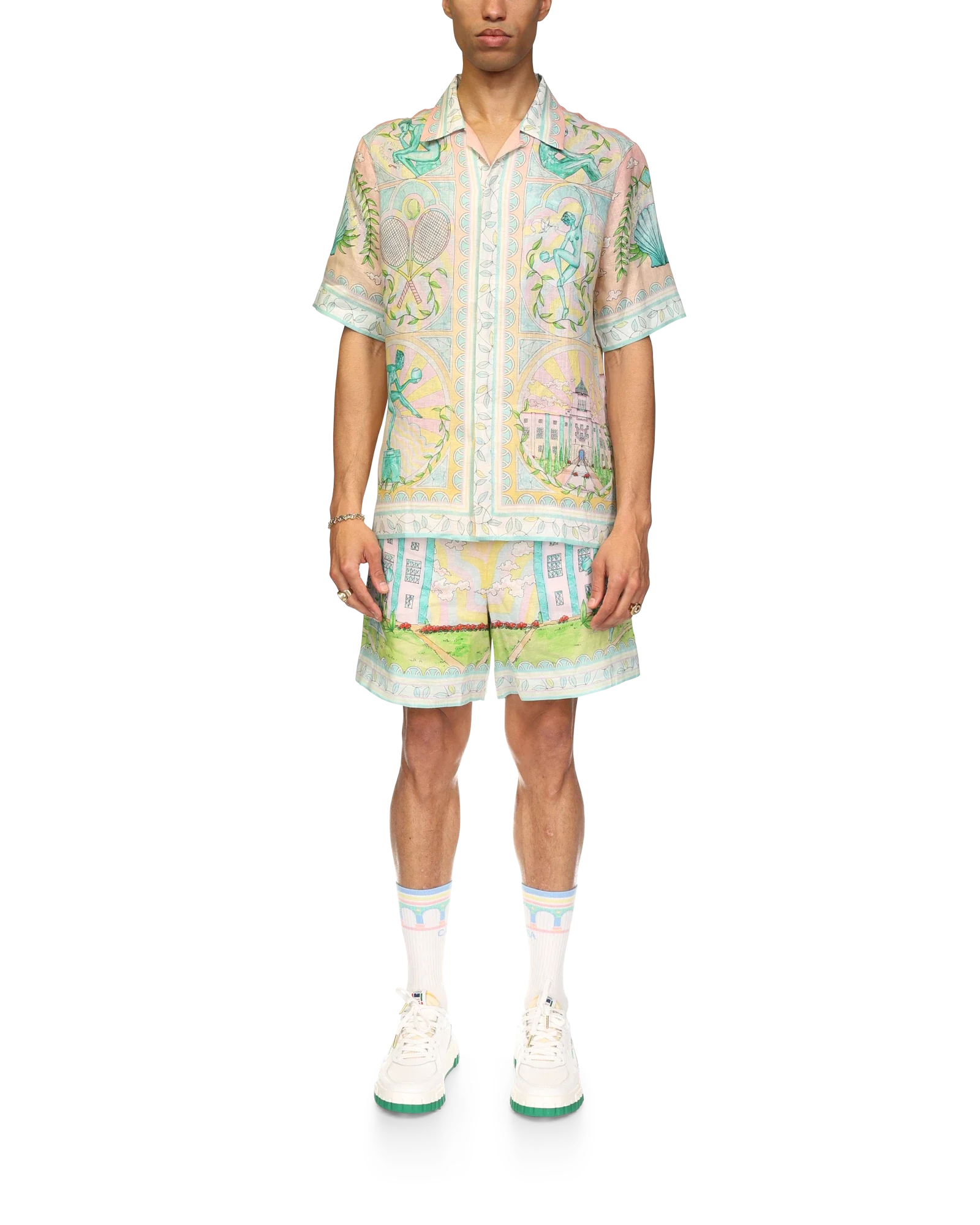 Vase Short Sleeve Linen Shirt - 图片 2