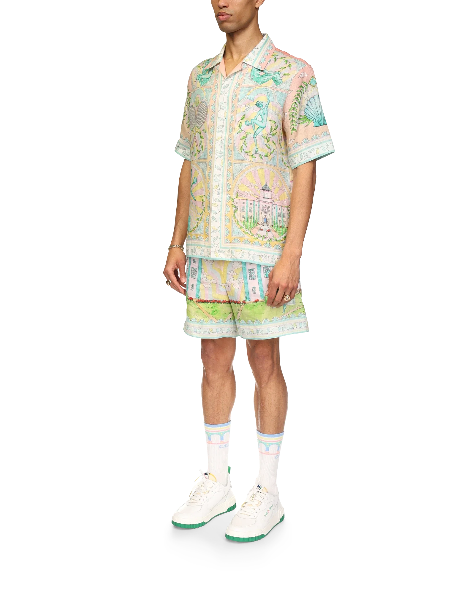 Vase Short Sleeve Linen Shirt - 图片 3