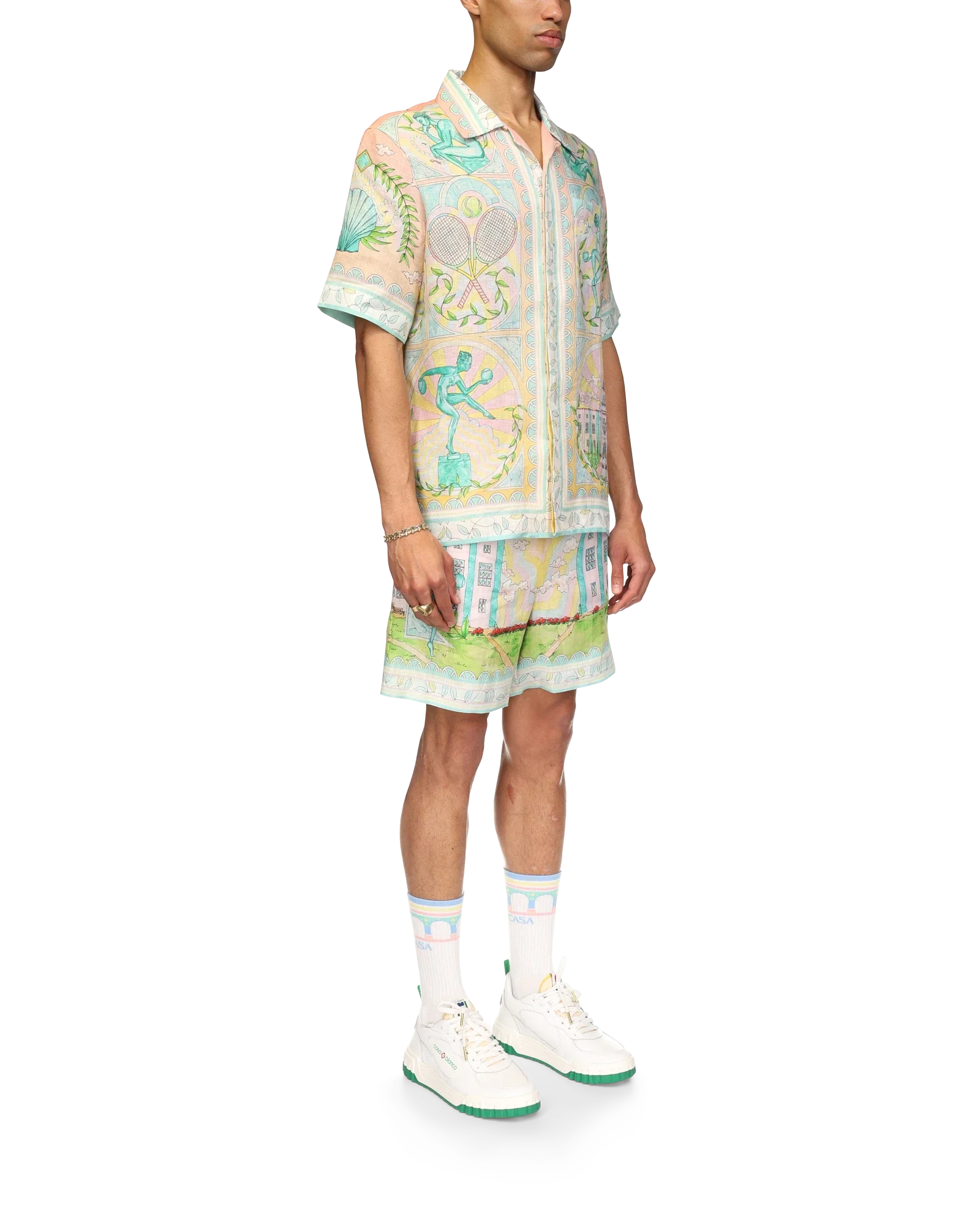 Vase Short Sleeve Linen Shirt - 图片 5