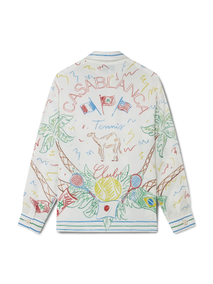 Crayon Tennis Club Long Sleeve Silk Shirt