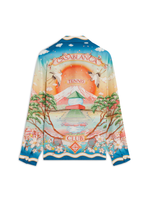 Tennis Club Long Sleeve Silk Shirt
