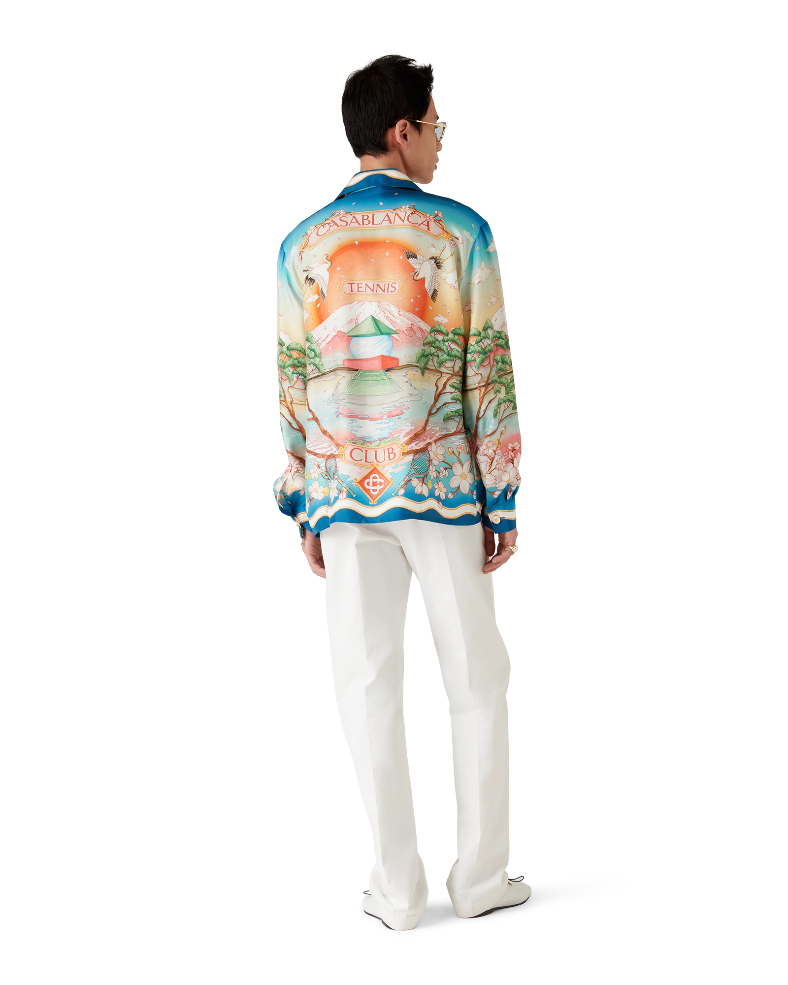 Tennis Club Long Sleeve Silk Shirt - 图片 3