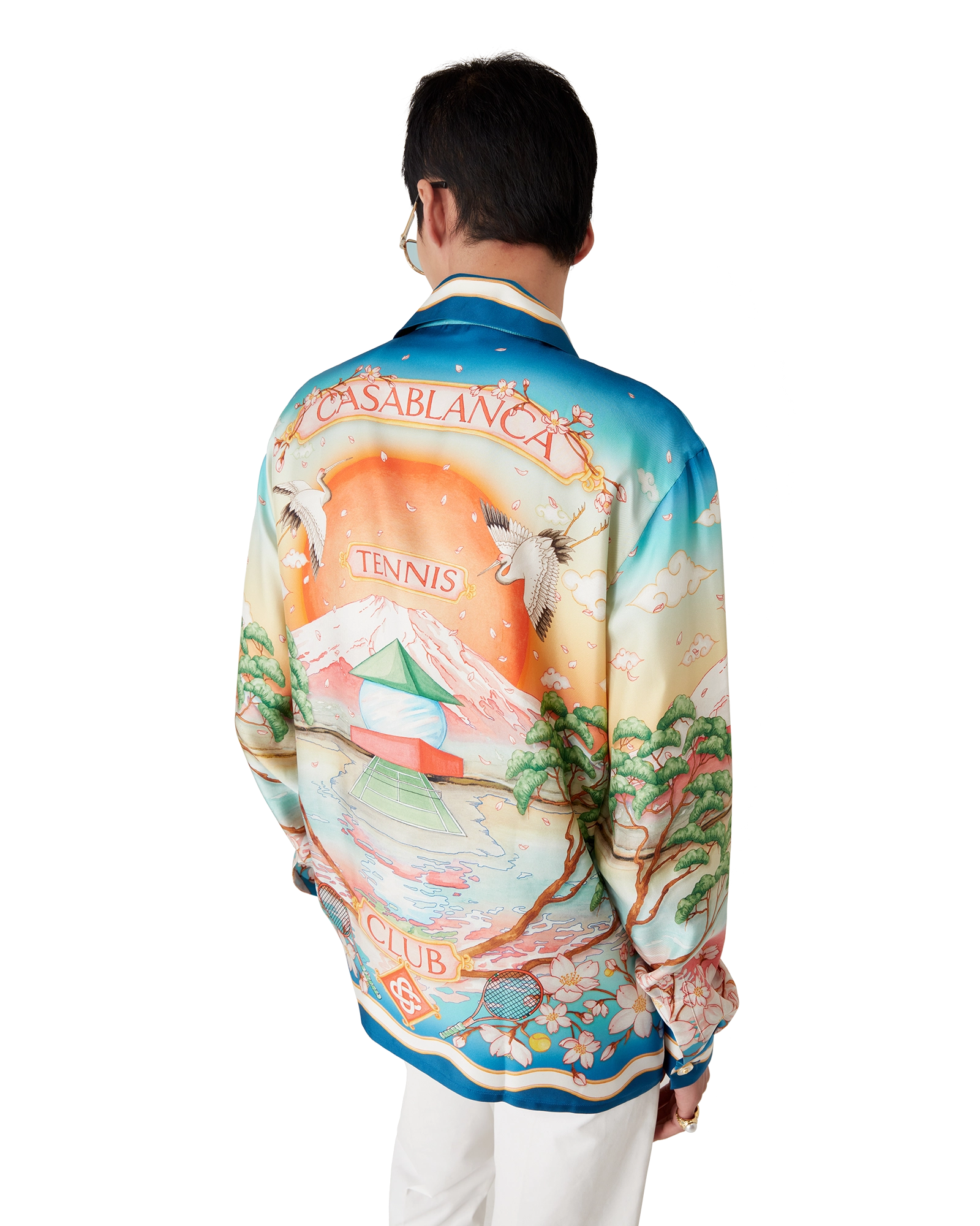 Tennis Club Long Sleeve Silk Shirt - 图片 5