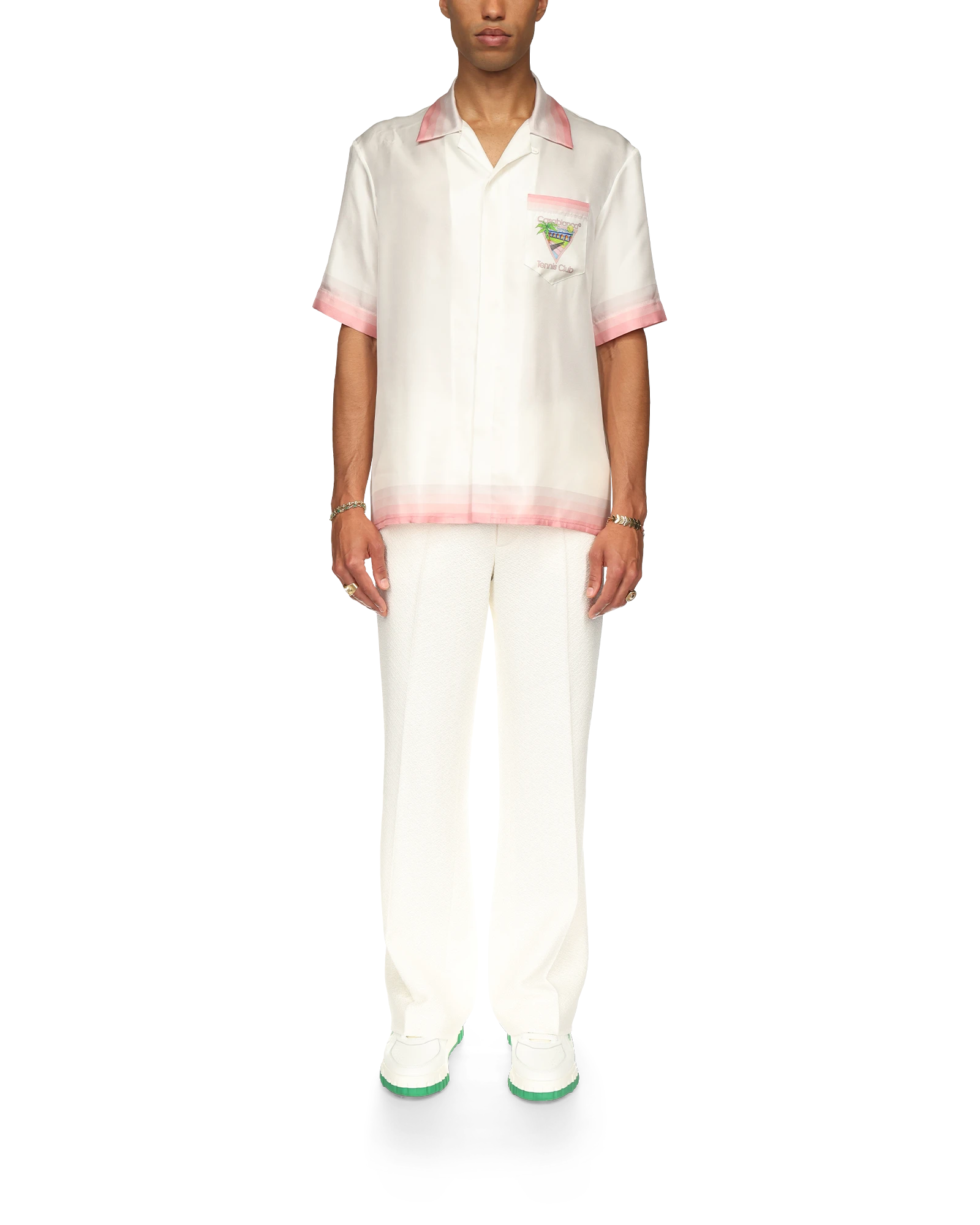 Tennis Club Icon Short Sleeve Silk Shirt - 图片 4