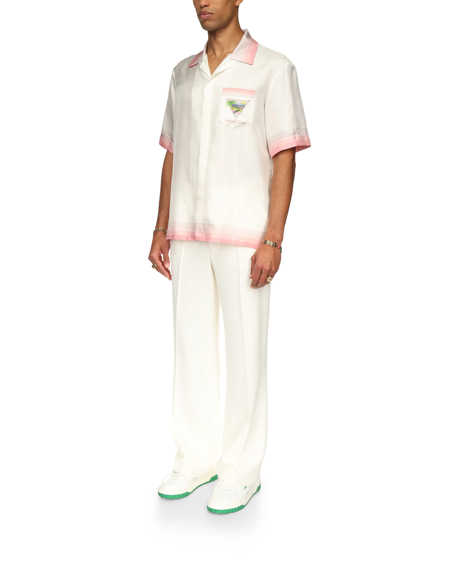 Tennis Club Icon Short Sleeve Silk Shirt - 图片 5