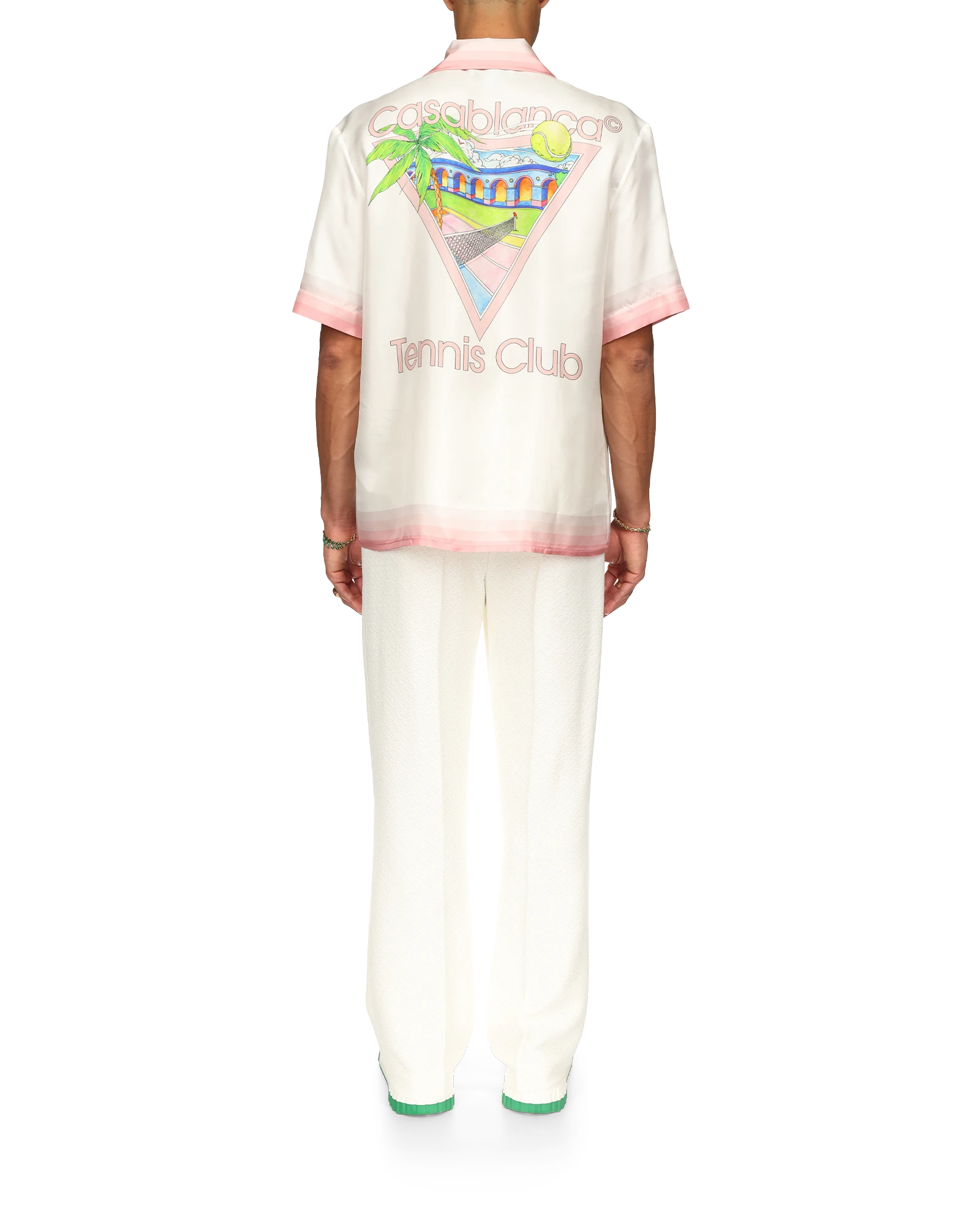 Tennis Club Icon Short Sleeve Silk Shirt - 图片 2