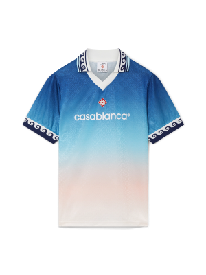 Jacquard Gradient Short Sleeve Football Shirt