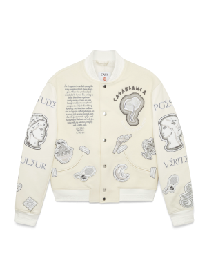 Chenille Patchwork Bomber Jacket