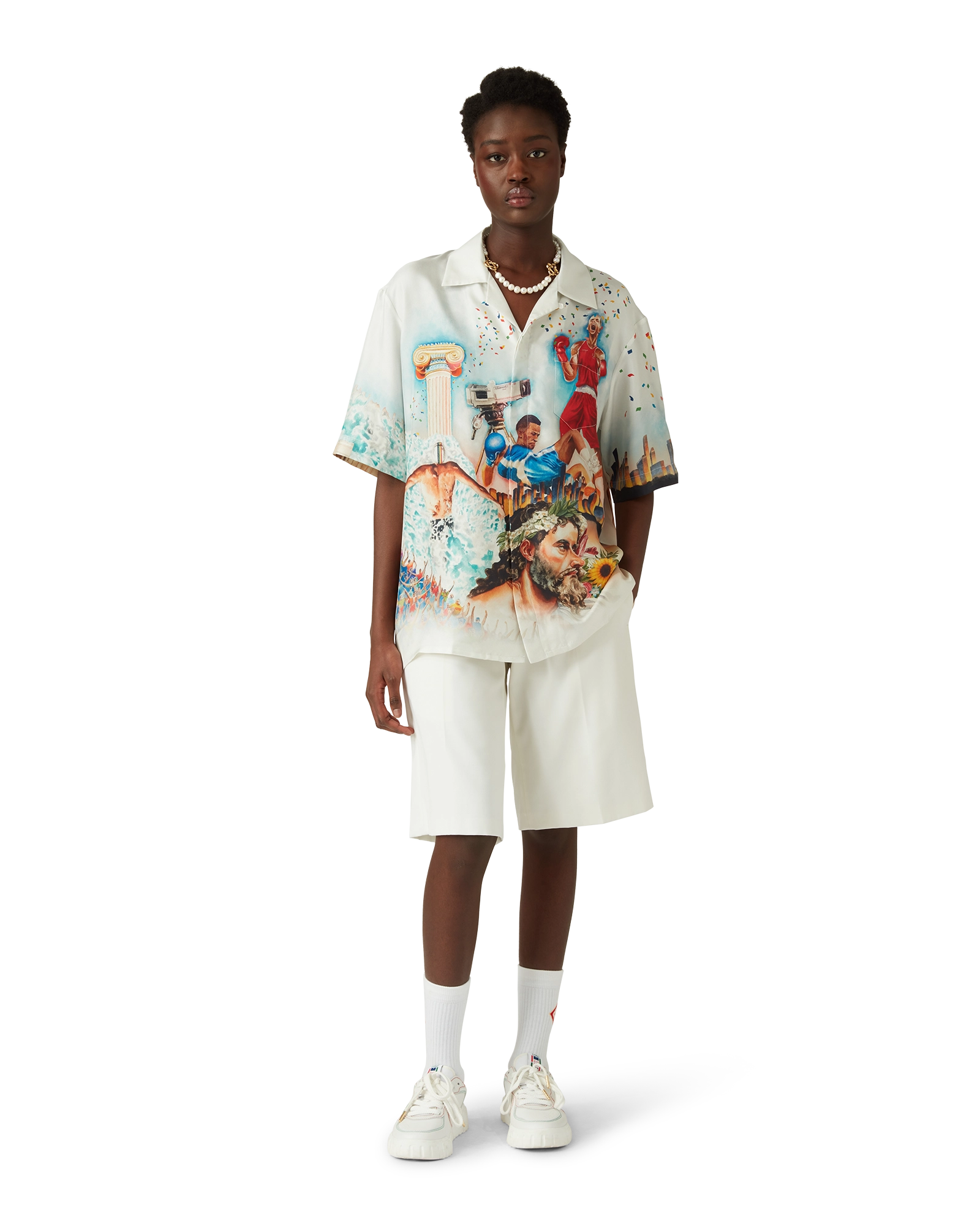 Celebration Du Sport Short Sleeve Silk Shirt - 图片 6