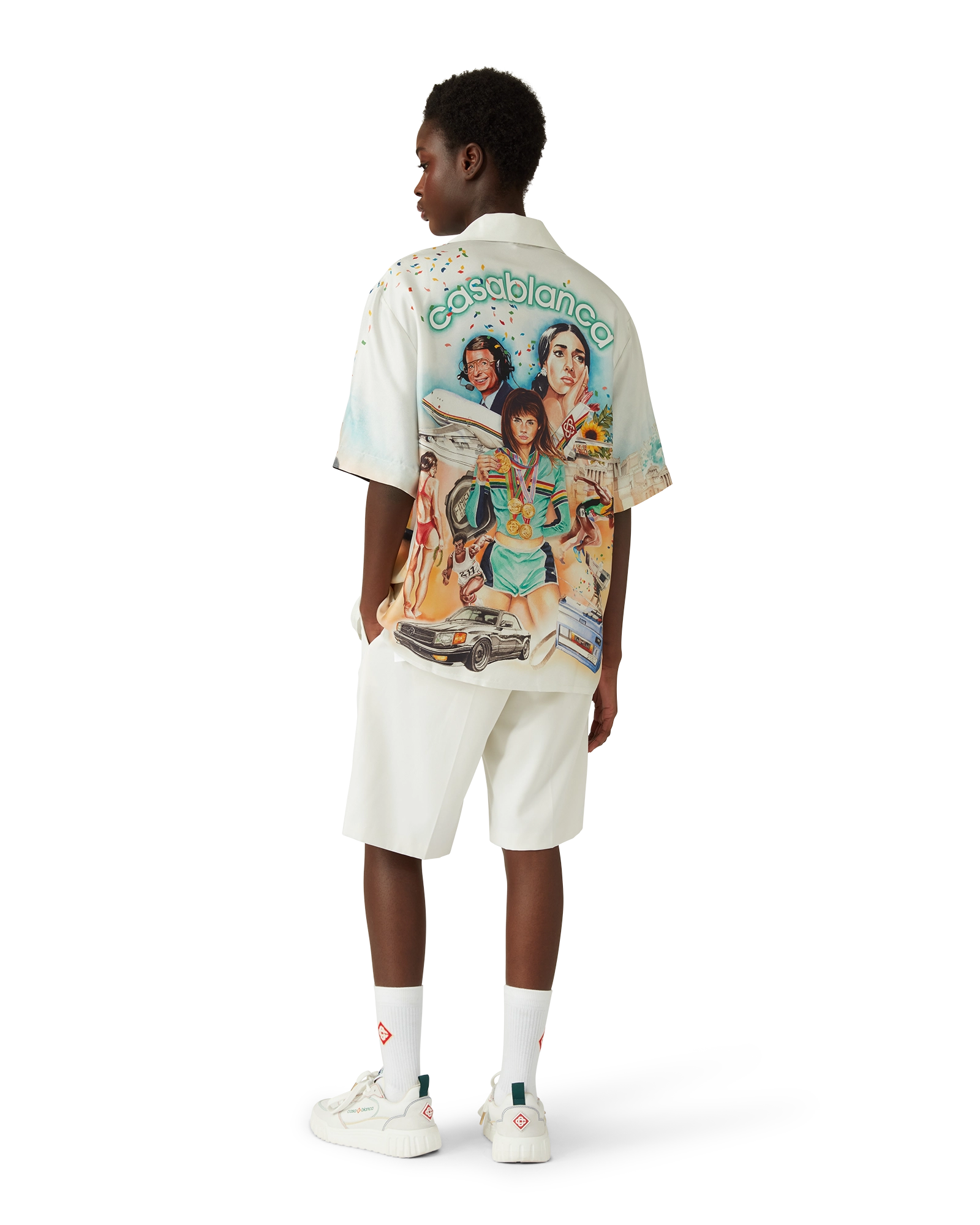 Celebration Du Sport Short Sleeve Silk Shirt - 图片 7