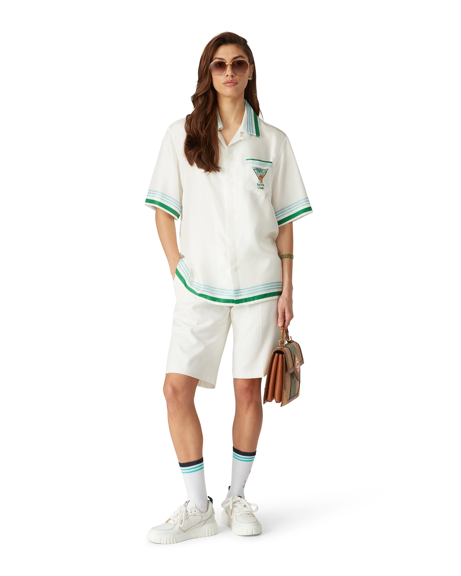 Metaphysical Tennis Icon Short Sleeve Silk Shirt - 图片 6