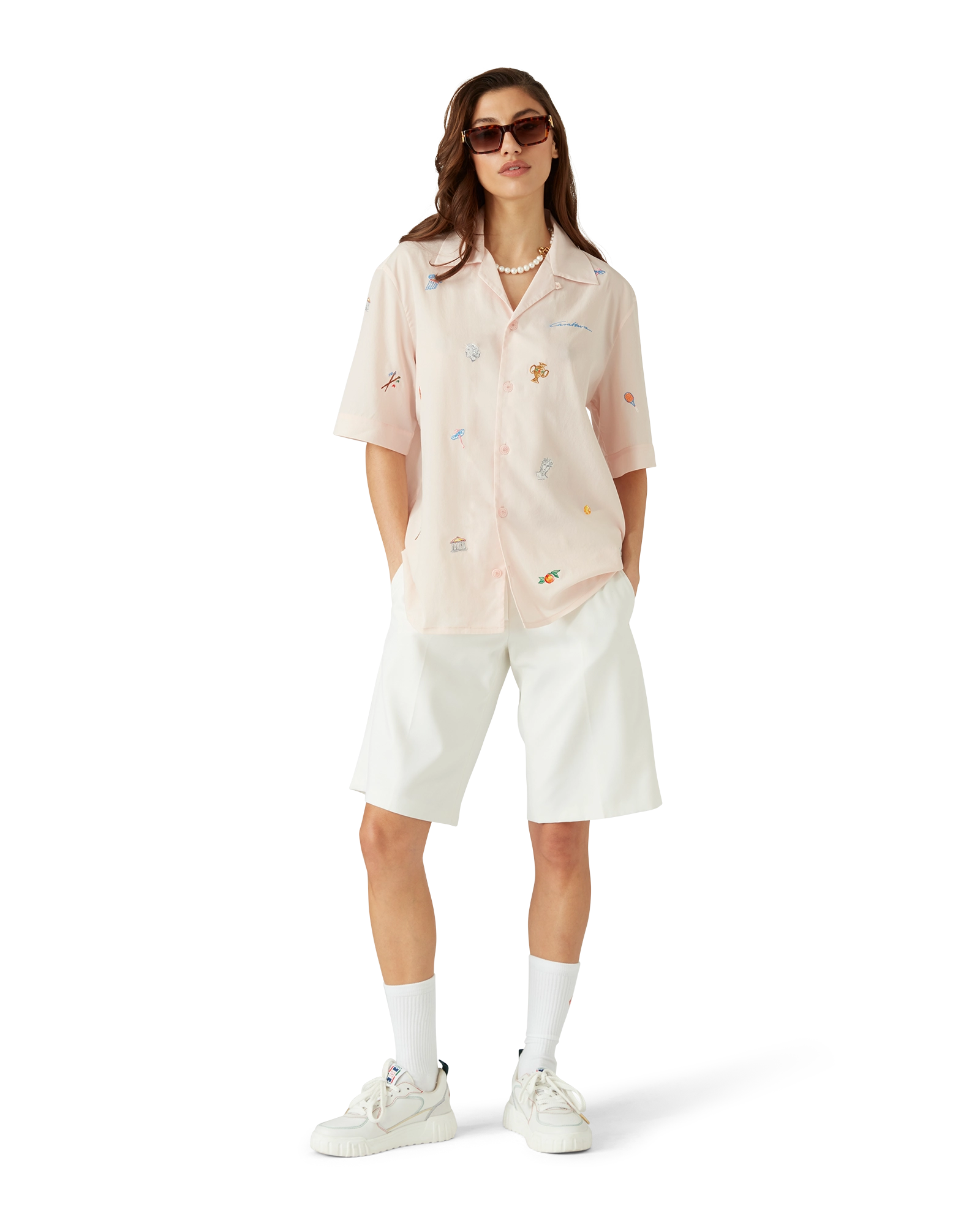 Embroidered Short Sleeve Motif Shirt - 图片 6