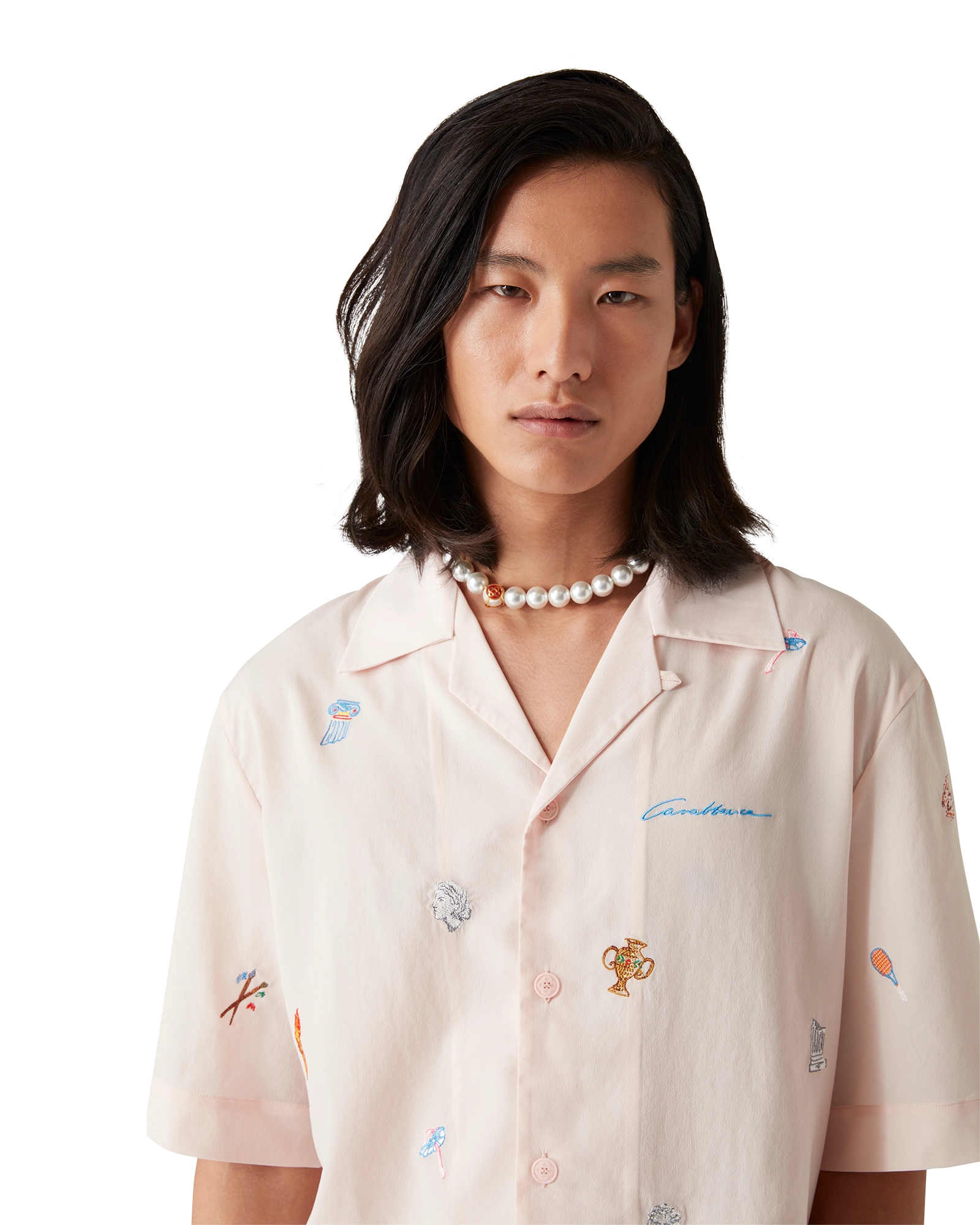 Embroidered Short Sleeve Motif Shirt - 图片 5