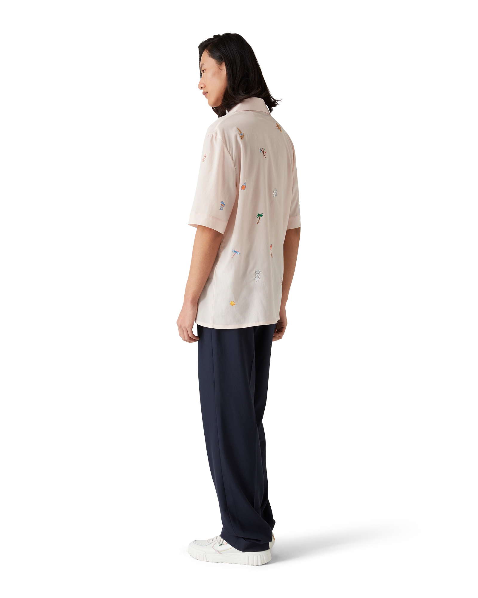 Embroidered Short Sleeve Motif Shirt - 图片 3