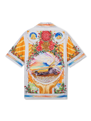 La Tornade De Rose Short Sleeve Silk Shirt