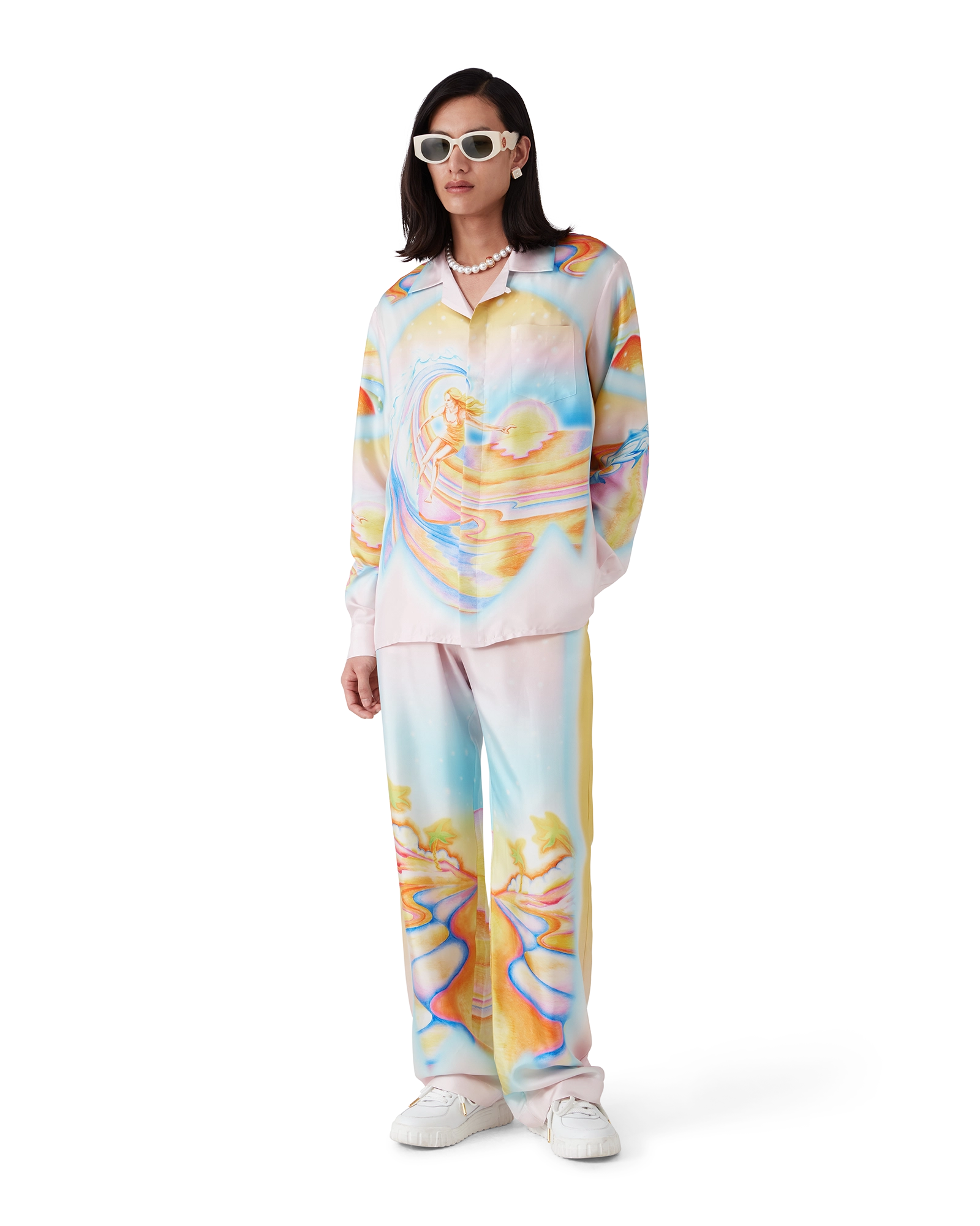 Psychedelic Nirvana Long Sleeve Silk Shirt - 图片 6