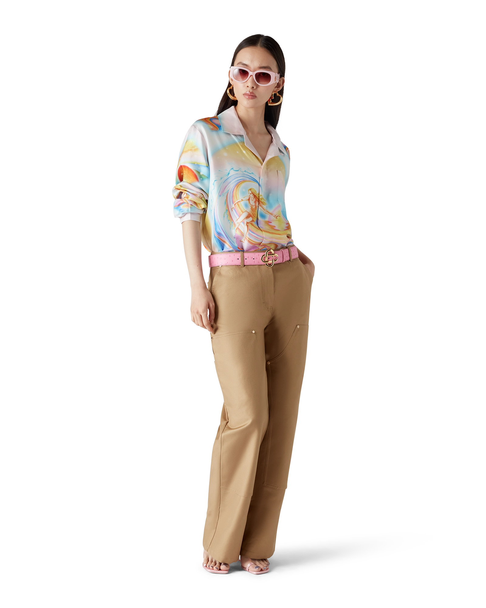 Psychedelic Nirvana Long Sleeve Silk Shirt - 图片 2