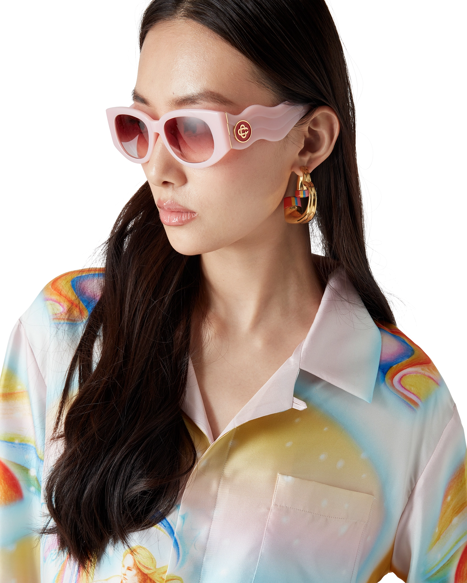 Psychedelic Nirvana Long Sleeve Silk Shirt - 图片 4