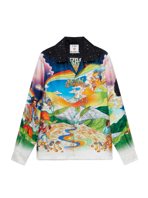 La Musique Long Sleeve Silk Shirt