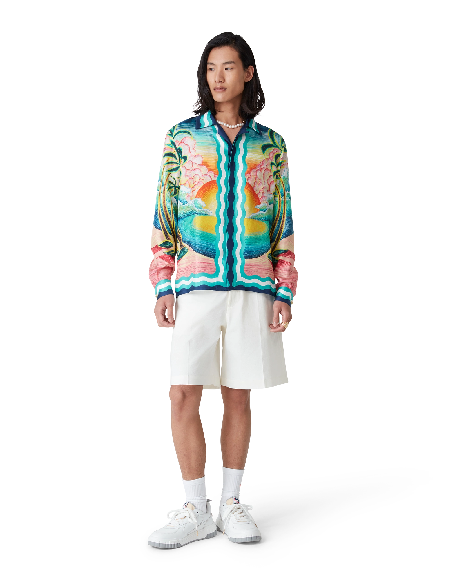 Danse De La Mer Long Sleeve Silk Shirt - 图片 2