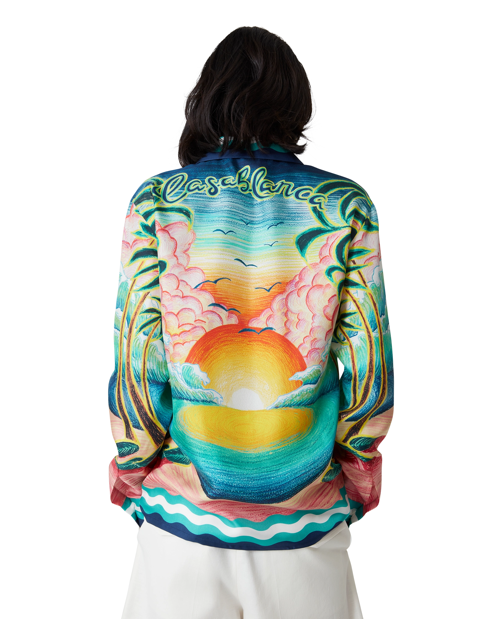 Danse De La Mer Long Sleeve Silk Shirt - 图片 5