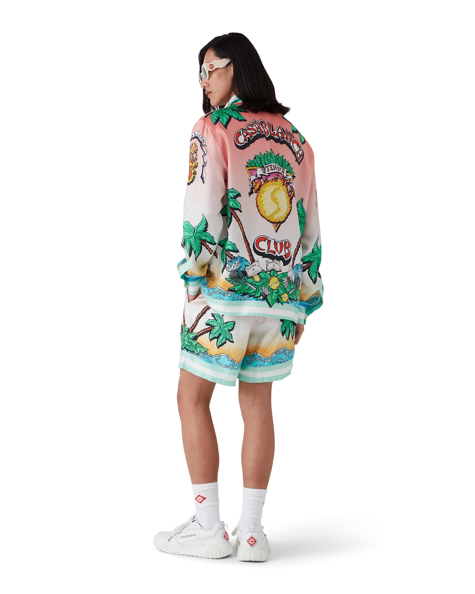 Tennis Club Long Sleeve Silk Shirt - 图片 7