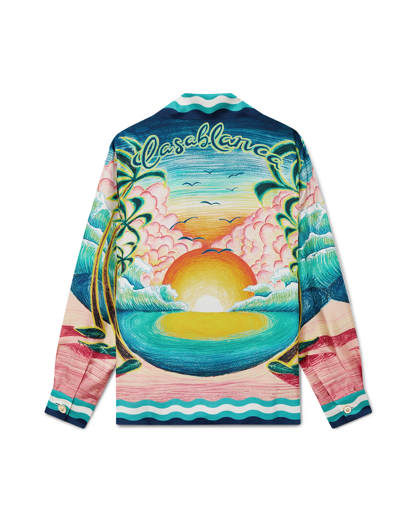 Danse De La Mer Long Sleeve Silk Shirt