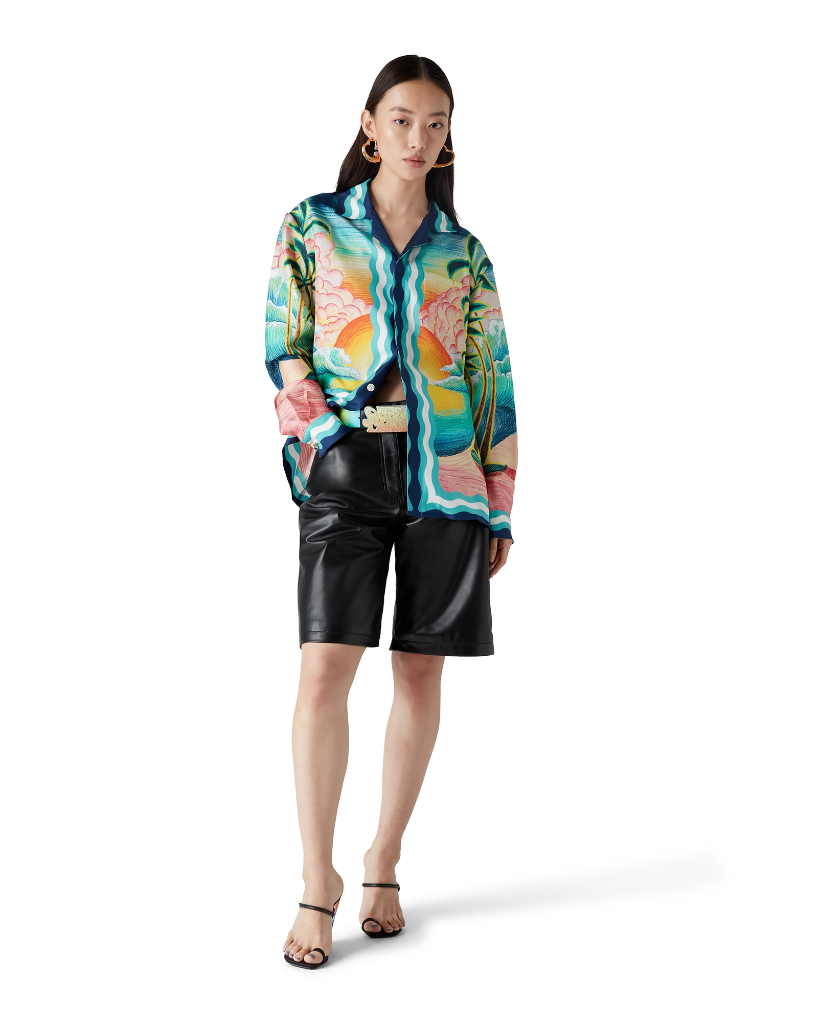 Danse De La Mer Long Sleeve Silk Shirt - 图片 2