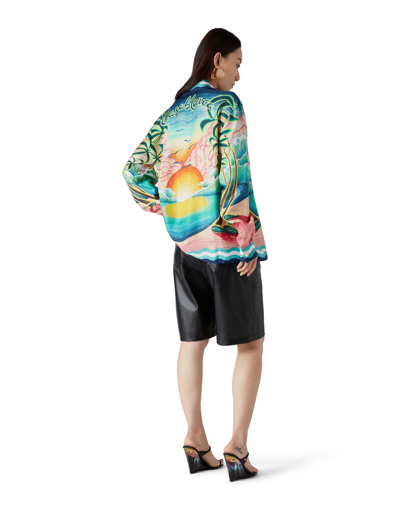 Danse De La Mer Long Sleeve Silk Shirt - 图片 3