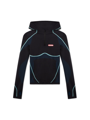 Seamless Hooded Long Sleeve Top