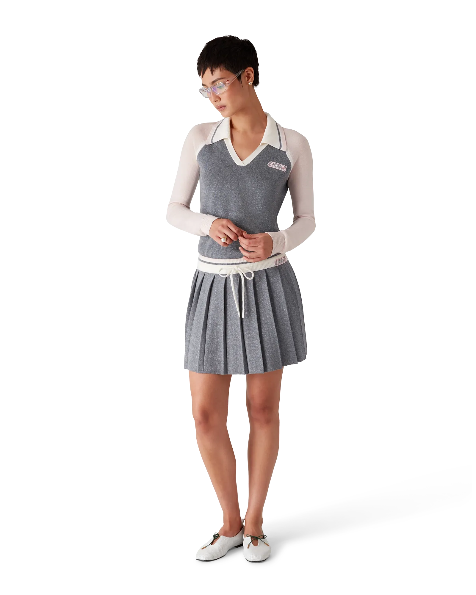 Merino Knit Tennis Skirt - 图片 2