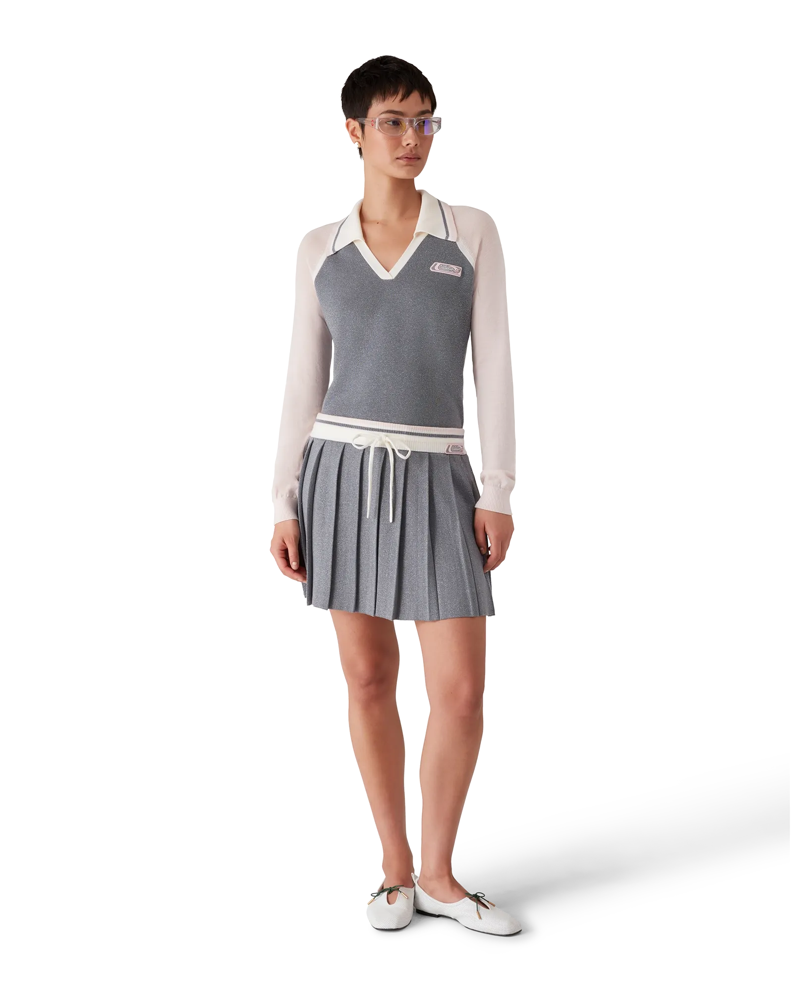 Merino Tennis Long Sleeve Polo - 图片 2