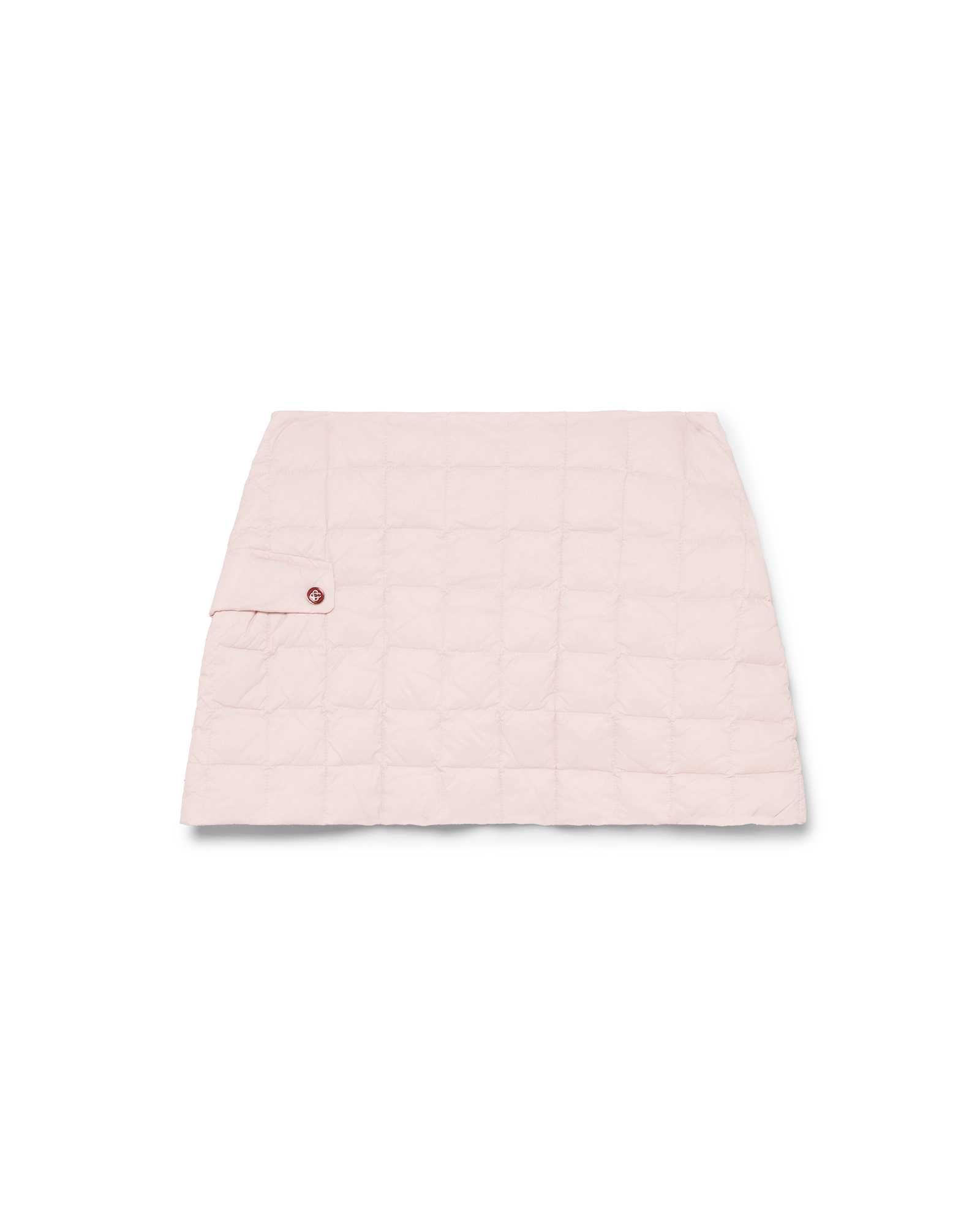 Nylon Quilted Mini Skirt