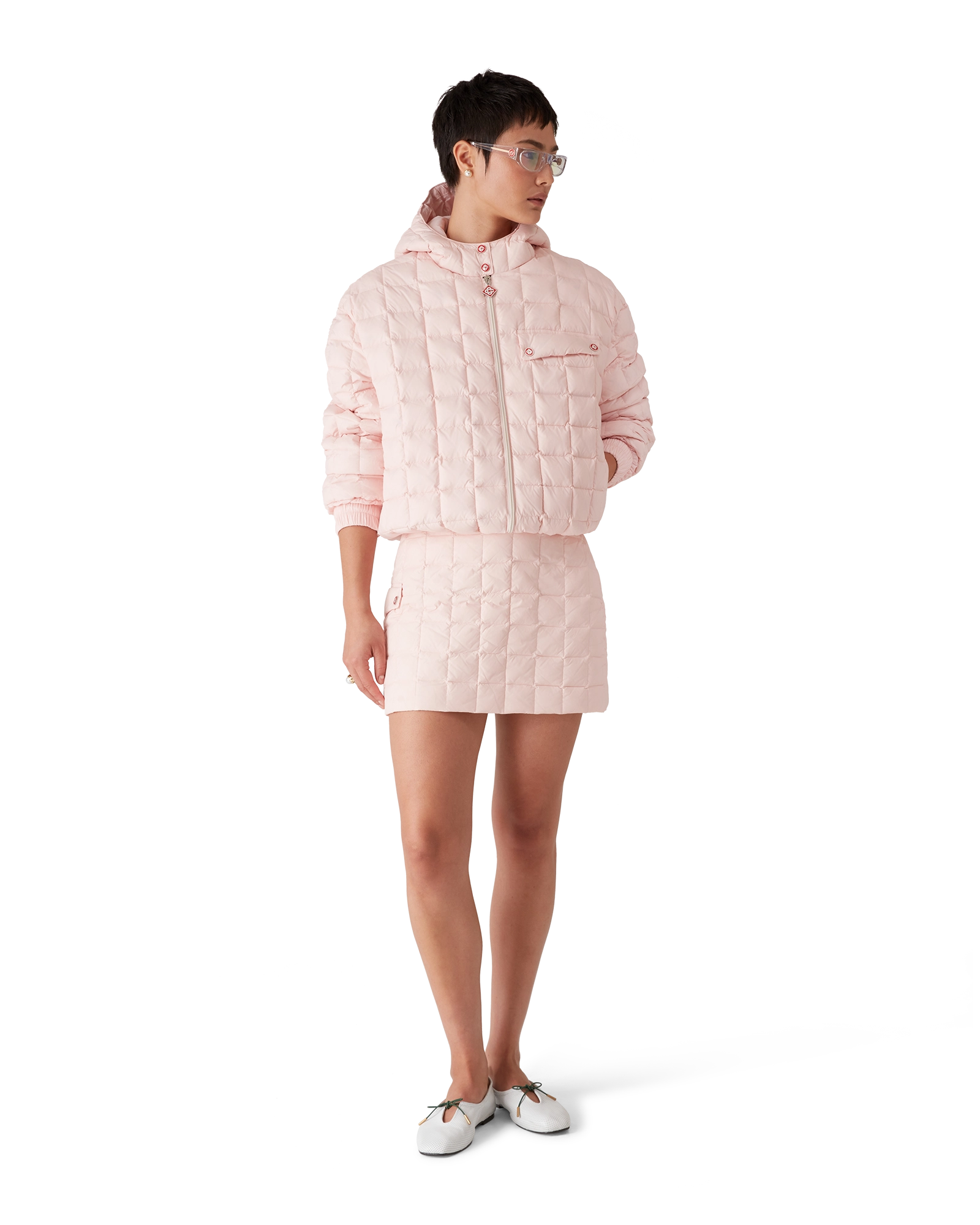 Nylon Quilted Mini Skirt - 图片 2