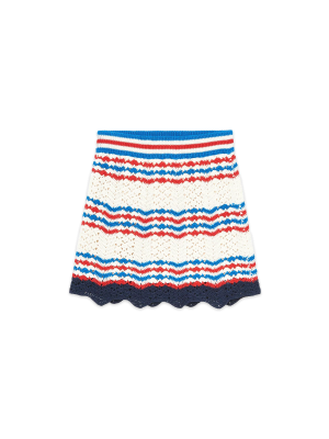 Crochet Chevron A-Line Skirt