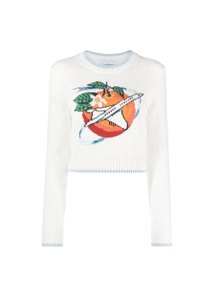 Orbite Autour De L'Orange Crew Neck Jumper