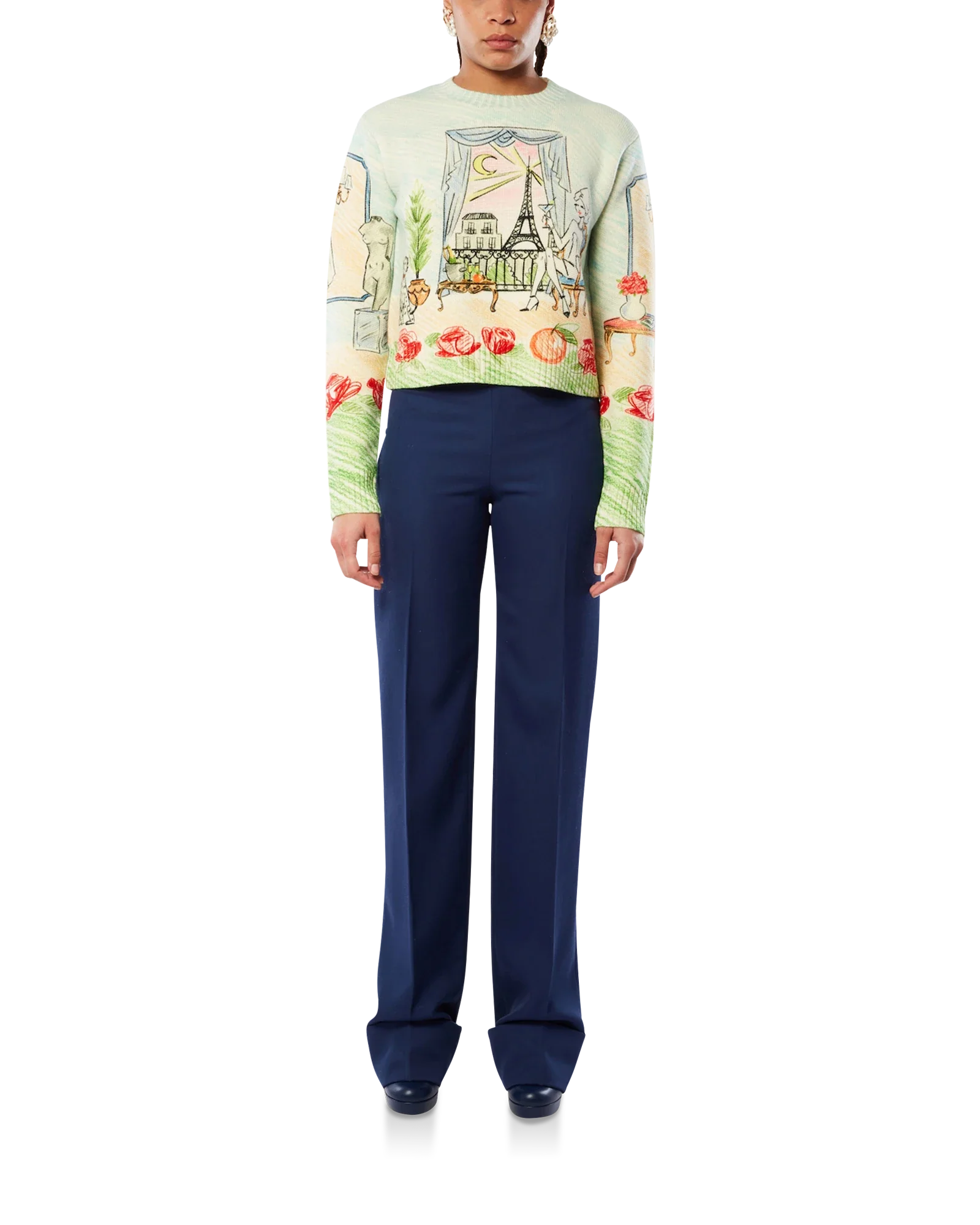 L'Appartement De Reve Printed Crew Neck Jumper - 图片 2