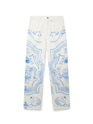 Plat A Dessert Printed Straight Leg Jeans