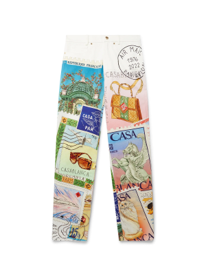 Souvenirs De Vacances Printed Straight Leg Jeans