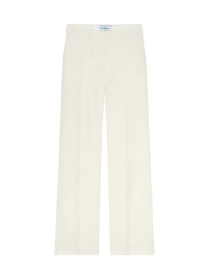 White Wool Tailoring Trousers