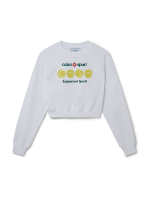 Casa Sport Tennis Balls Cropped Sweatshirt